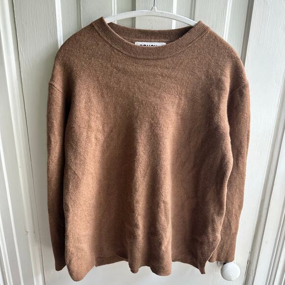 Roucha Tacer Brushed Wool Long Sleeve Sweater Camel - Picture 2 of 8